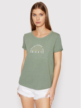 Roxy Roxy T-Shirt Oceanaholic ERJZT05354 Zelená Regular Fit