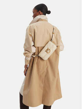 PINKO PINKO Дамска чанта Love Box Baguette Al 25-26 PLTT 105083 A2W2 Екрю