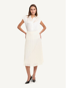 KMX KMX Spódnica plisowana 115870009 Écru Flare Fit