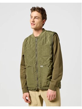 Wrangler Wrangler Kamizelka ELEVATED VEST Zielony Regular Fit