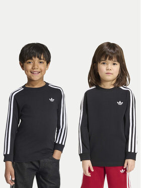 adidas adidas Bluză 3 Stripes KQ8877 Negru Loose Fit