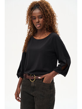 blue shadow blue shadow Bluzka Laqi Czarny Regular Fit