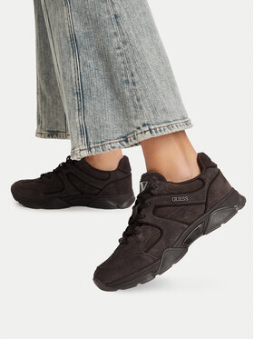 Guess Guess Sneakersy FLFCOL SUE12 Tmavo hnedá