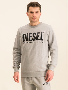 Diesel Diesel Суитшърт S-Gir-Division-Logo 00SWFH 0BAWT Сив Regular Fit