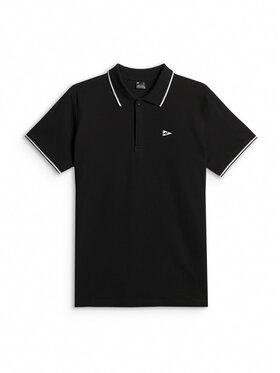 4F 4F Polo LAKESIDE ESCAPE Czarny Regular Fit