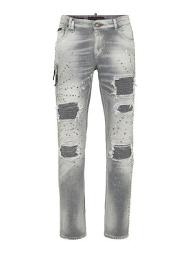 PHILIPP PLEIN PHILIPP PLEIN Džínsy 22237 Sivá Skinny Fit