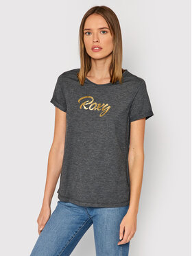 Roxy Roxy T-Shirt ERJZT05266 Szary Regular Fit