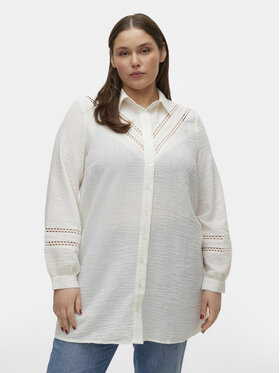 Vero Moda Curve Vero Moda Curve Košilové šaty Chris 10301894 Bílá Regular Fit