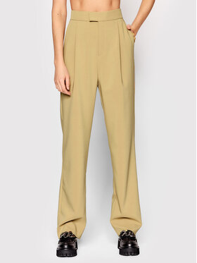 Custommade Custommade Kalhoty z materiálu Piah 999425518 Béžová Regular Fit