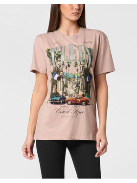 PHILIPP PLEIN PHILIPP PLEIN T-Shirt 24889 Kremowy Over Fit