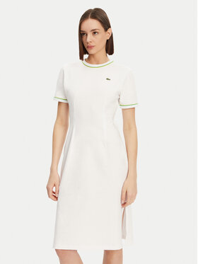 Lacoste Lacoste Sukienka codzienna EF9988 Biały Slim Fit
