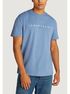 Tommy Jeans Tommy Jeans T-Shirt TJM REG LINEAR LOGO Niebieski Shirt Fit