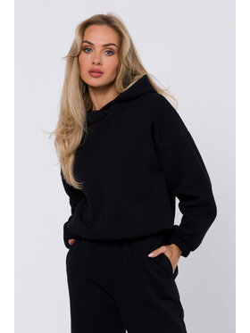 Made of Emotion Made of Emotion Mikina M759 Černá Modern Fit