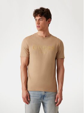 Guess Guess T-Shirt 170907 Brązowy Classic Fit