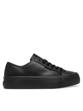 Calvin Klein Calvin Klein Αθλητικά Vulc Flatf Lace Up Lth YW0YW01932 Μαύρο