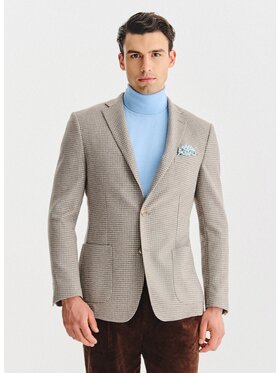 Pako Lorente Pako Lorente Marynarka P25WP-3X-012 Beżowy Classic Fit