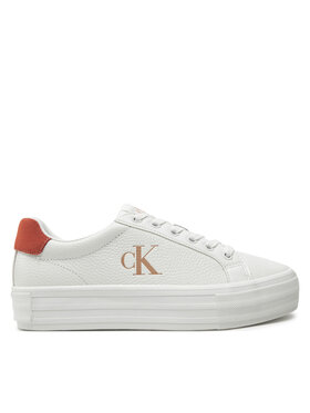Calvin Klein Jeans Calvin Klein Jeans Sneakersy Bold Vulc Flatf Low Lth Ml YW0YW01669 Biela