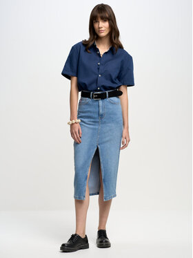 BIG STAR BIG STAR Spódnica jeansowa CARA_310_120 Niebieski Comfort Fit