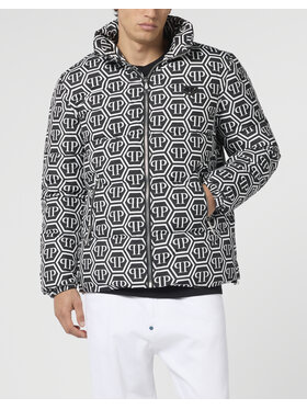 PHILIPP PLEIN PHILIPP PLEIN Vatovaná bunda 28623 Černá Regular Fit