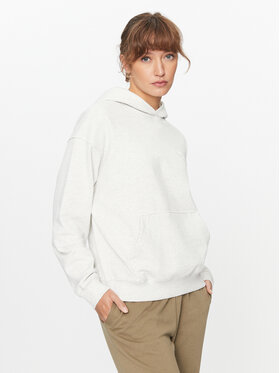 New Balance New Balance Džemperis ar kapuci Athletics French Terry Oversized Hoodie WT33524 Balts Regular Fit