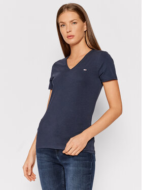 Tommy Jeans Tommy Jeans T-Shirt Tjw Skinny Stretch DW0DW09197 Dunkelblau Slim Fit