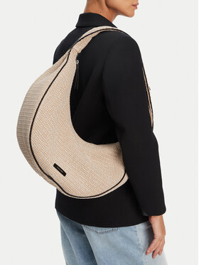 Calvin Klein Calvin Klein Τσάντα Pinched Raffia Large Shoulder Ba LV04F3060G Μπεζ