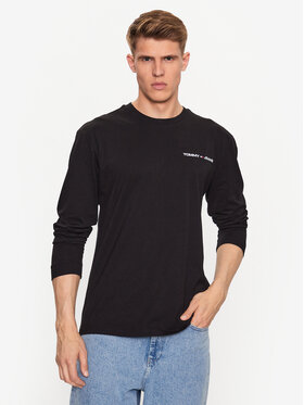 Tommy Jeans Tommy Jeans Longsleeve krekls DM0DM16879 Melns Regular Fit
