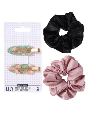 Sister Young Sister Young Klipsy do włosów do makijażu LILY oraz gumki scrunchie LILU Akcesoria do włosów