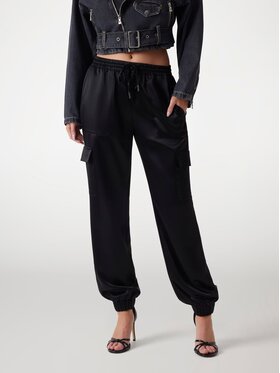 Guess Guess Kalhoty z materiálu 172809 Černá Slim Fit