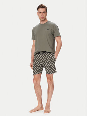 HUGO HUGO Piżama Aaron 50556777 Zielony ciemny Regular Fit