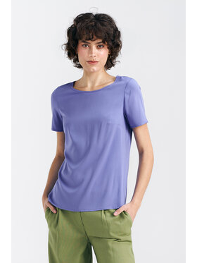 NIFE NIFE Bluzka B160 Fioletowy Regular Fit