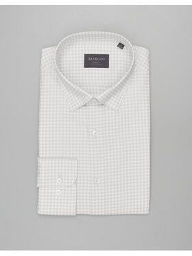 Borgio Borgio Koszula matera_00601 Beżowy Slim Fit