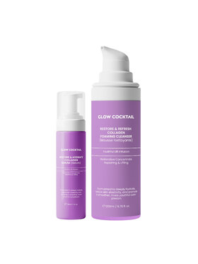 Glow Cocktail Glow Cocktail Serum kolagenowe Restore & Hydrate 30 ml + pianka oczyszczająca Restore & Refresh Collagen 200 ml Zestaw do pielęgnacji skóry