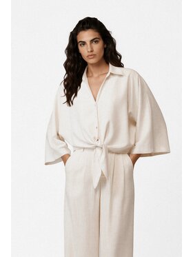 LE POSSÉ LE POSSÉ Koszula KKW Beżowy Loose Fit