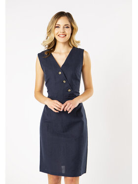 QUIOSQUE QUIOSQUE Sukienka codzienna DR-7558 Granatowy Regular Fit