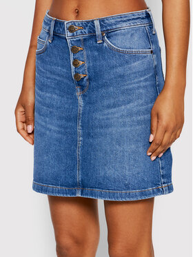 Lee Lee Spódnica jeansowa Fly A Line L38MO 112145105 Granatowy Regular Fit