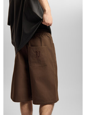 PROSTO. PROSTO. Szorty sportowe Reverse Brązowy Baggy Fit