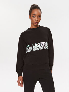 KARL LAGERFELD KARL LAGERFELD Μπλούζα 235W1813 Μαύρο Regular Fit