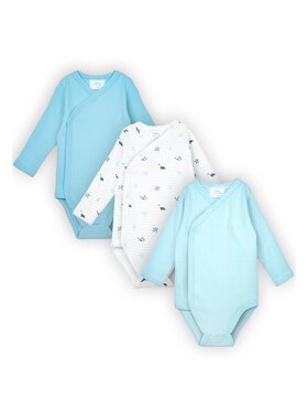 Stellou & friends Stellou & friends Komplet body dziecięcych Long Sleeve CROSS-BODY Niebieski