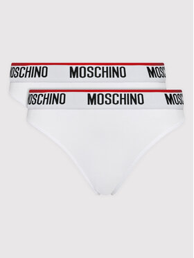 MOSCHINO Underwear & Swim 2 pāru klasisko biksīšu komplekts 4742 9003 Balts
