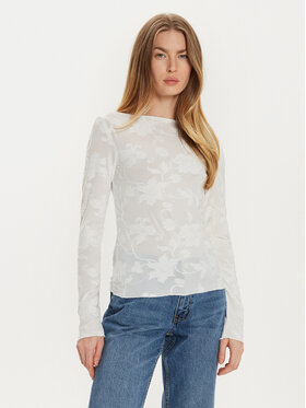 Gina Tricot Gina Tricot Bluzka 89120 Biały Slim Fit