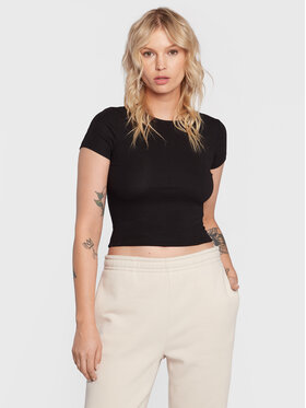 Gina Tricot Gina Tricot T-Shirt Basic 17957 Černá Slim Fit
