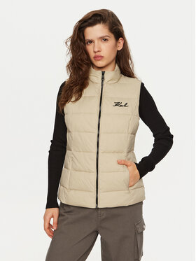 KARL LAGERFELD KARL LAGERFELD Vestă 246W1512 Bej Slim Fit