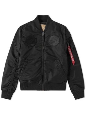 Alpha Industries Alpha Industries Kurtka bomber Alpha Industries MA-1 VF NASA ALL BLACK Czarny Regular Fit