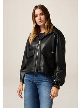 Oltre Oltre Giacca in similpelle R326J000278N033 Nero Over Fit