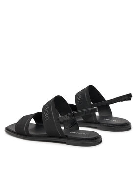 Calvin Klein Sandali Flat Sandal He HW0HW01990 Črna