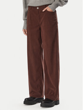 HUGO HUGO Bavlnené nohavice Hidami-1-W_B 50569803 Tmavo hnedá Relaxed Fit