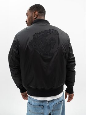 Smerfy Smerfy Kurtka bomber Kurtka Bomberka Męska Czarna / Czarna Smerfy Gargamel XXL Czarny Regular Fit