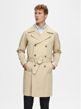 Selected Homme Selected Homme Tenchcoat Archive 16091511 Beige Regular Fit