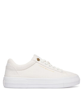 Tommy Hilfiger Tommy Hilfiger Sportcipők Th Foxing Platform Canvas FW0FW09480 Fehér